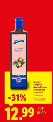 Lidl Manner Original Neapolitaner Cremelikör Angebot