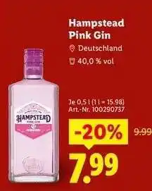 Lidl Hampstead Pink Gin Angebot