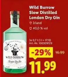 Lidl Wild Burrow Slow Distilled London Dry Gin Angebot