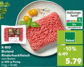 Kaufland K-BIO Bioland Rinderhackfleisch Angebot