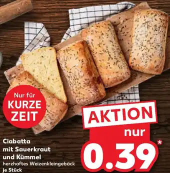 Kaufland Ciabatta mit Sauerkraut und Kümmel Angebot