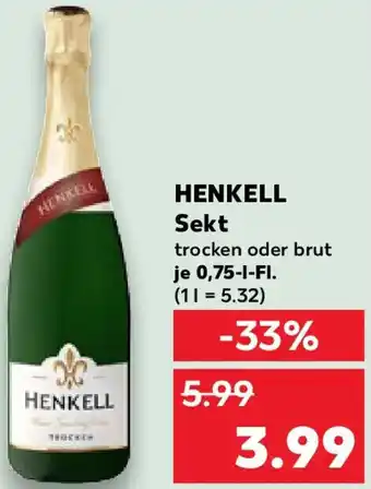 Kaufland HENKELL Sekt Angebot