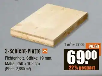 V Baumarkt 3-Schicht-Platte Angebot