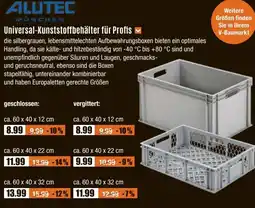 V Baumarkt ALUTEC MÜNCHEN Universal-Kunststoffbehälter für Profis Angebot