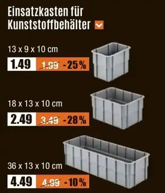 V Baumarkt Einsatzkasten für Kunststoffbehälter Angebot