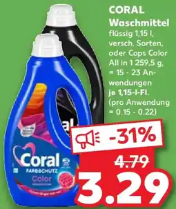 Kaufland CORAL Waschmittel Angebot