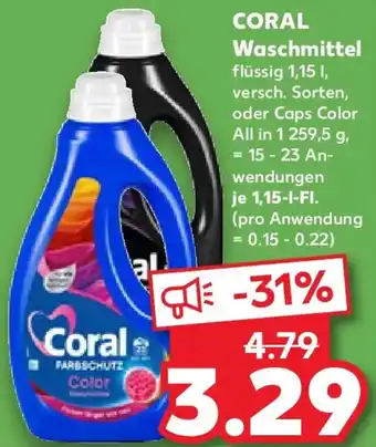 Kaufland CORAL Waschmittel Angebot