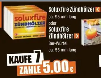 V Baumarkt Soluxfire Zündhölzer Angebot