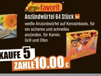 V Baumarkt favorit Anzündwürfel 64 Stück Angebot