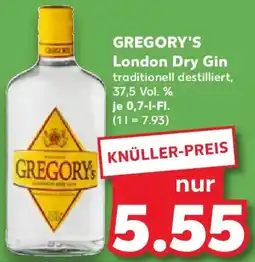 Kaufland GREGORY'S London Dry Gin Angebot