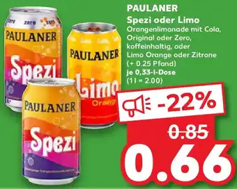 Kaufland PAULANER Spezi oder Limo Angebot