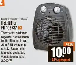 V Baumarkt emerio Heizlüfter FH-106373 Angebot