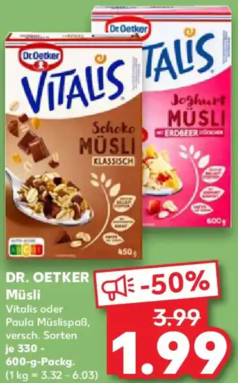 Kaufland DR. OETKER Müsli Angebot