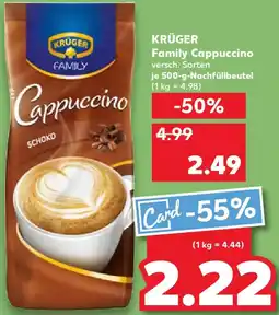 Kaufland KRÜGER Family Cappuccino Angebot