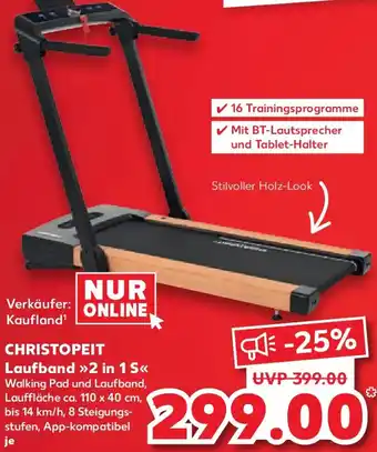 Kaufland CHRISTOPEIT Laufband 2 in 1 S Angebot