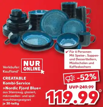 Kaufland CREATABLE Kombi-Service Nordic Fjord Blue Angebot