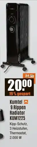 V Baumarkt Kumtel 9 Rippen Radiator KUM1225 Angebot