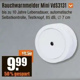 V Baumarkt Rauchwarnmelder Mini VdS3131 Angebot
