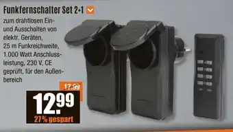 V Baumarkt Funkfernschalter Set 2+1 Angebot