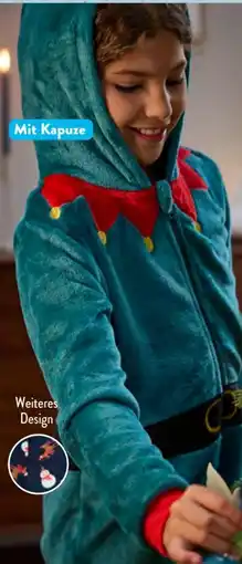 Aldi Süd Lily & Dan Kleinkinder Plüsch-Weihnachtseinteiler Angebot