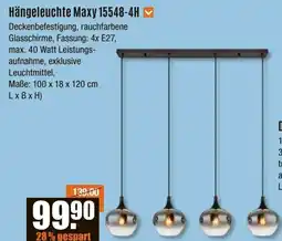 V Baumarkt Hängeleuchte Maxy 15548-4H Angebot