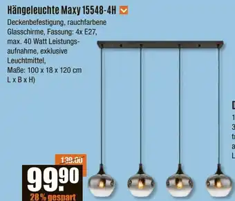 V Baumarkt Hängeleuchte Maxy 15548-4H Angebot