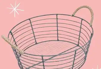 Rossmann Deko Welt Drahtkorb mit Jute Angebot