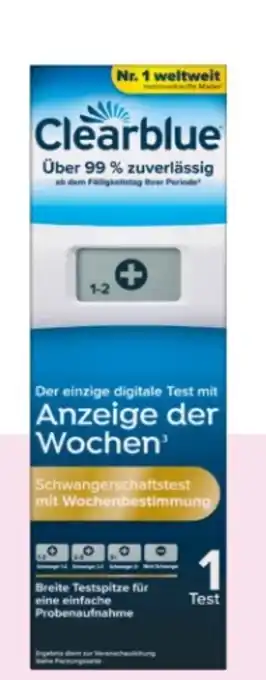 Rossmann Clearblue Digital Schwangerschaftsfrühtes Angebot
