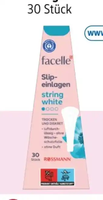 Rossmann Facelle Slipeinlagen Angebot