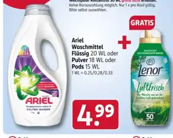 Rossmann Ariel Flüssig Waschmittel Angebot