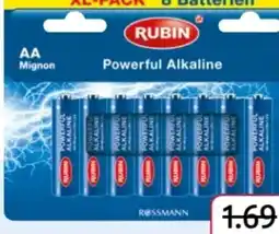 Rossmann Rubin Batterien Mignon AA Angebot