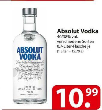 Famila Nord Ost Absolut vodka Angebot