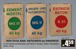 V Baumarkt Beton-Estrich, Mauer- und Putzmörtel oder Zementmörtel Angebot