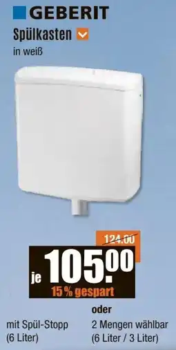 V Baumarkt GEBERIT Spülkasten Angebot