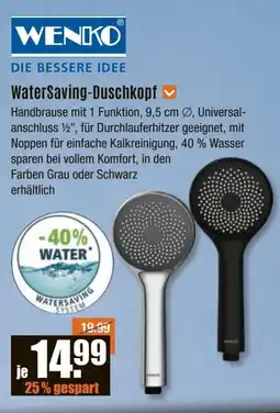 V Baumarkt WENKO WaterSaving-Duschkopf Angebot