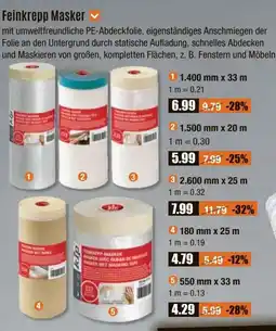 V Baumarkt kip Feinkrepp Masker Angebot