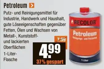 V Baumarkt RECOLOR Petroleum Angebot