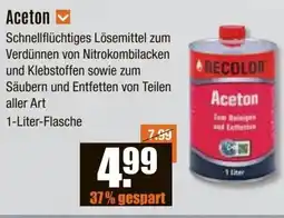 V Baumarkt RECOLOR Aceton Angebot