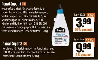 V Baumarkt Ponal Super 3 Angebot
