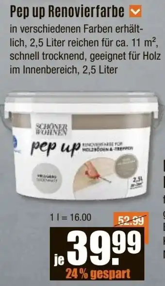 V Baumarkt SCHONER WOHNEN Pep up Renovierfarbe Angebot