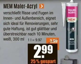 V Baumarkt MEM Maler-Acryl Angebot