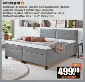 V Baumarkt Boxspringbett Angebot