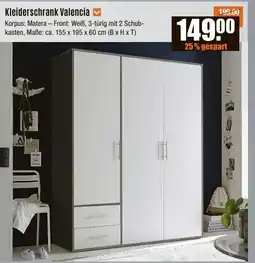 V Baumarkt Kleiderschrank Valencia Angebot