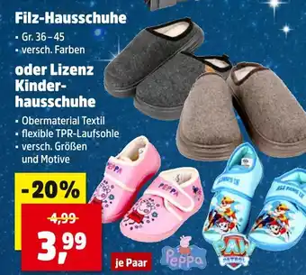 Thomas Philipps Filz-hausschuhe Angebot