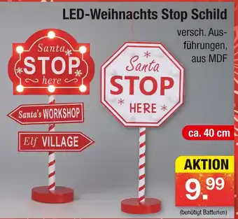 Zimmermann Led-weihnachts stop schild Angebot