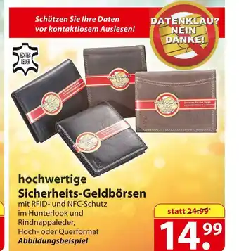 Famila Nord Ost Hochwertige sicherheits-geldbörsen Angebot