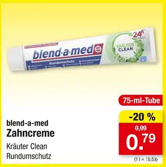 Zimmermann Blend-a-med zahncreme kräuter clean rundumschutz Angebot
