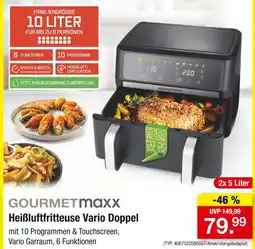 Zimmermann Gourmetmaxx heißluftfritteuse vario doppel Angebot