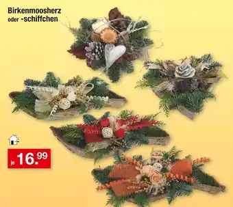 Zimmermann Birkenmoosherz oder -schiffchen Angebot