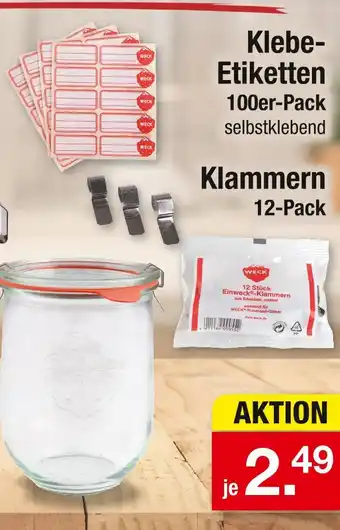 Zimmermann Weck klebe-etiketten Angebot
